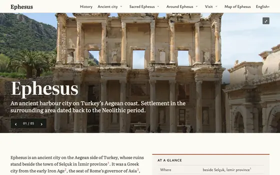 The ephesus.net homepage